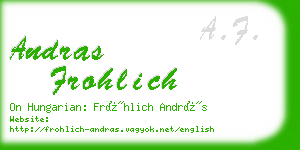 andras frohlich business card